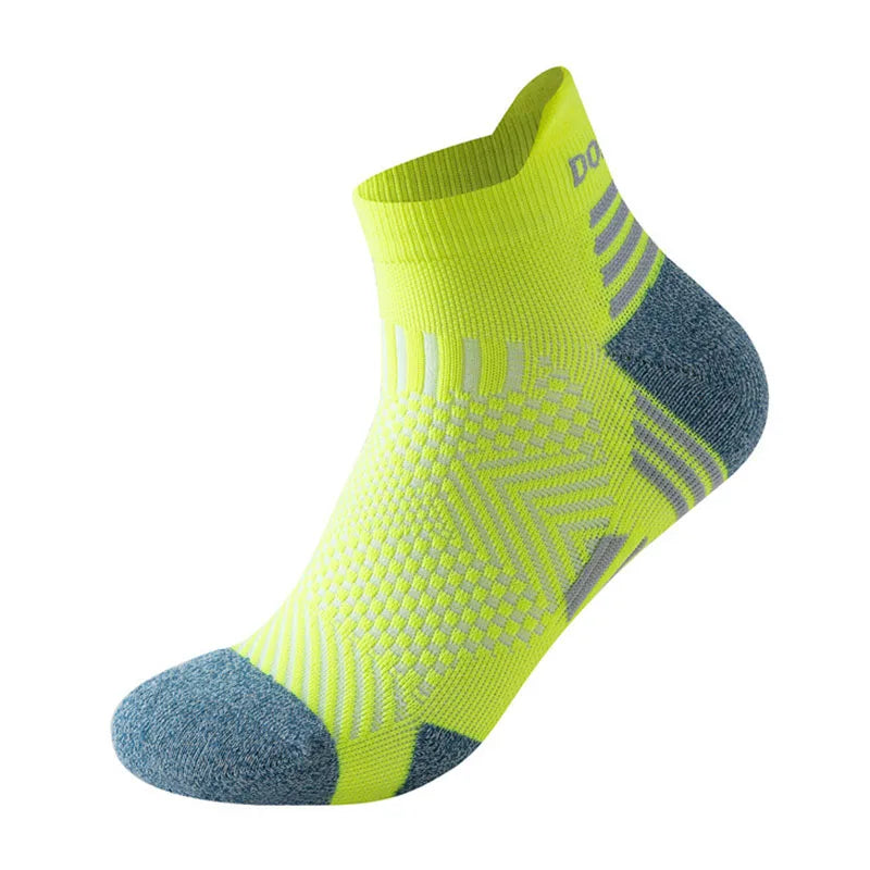 Professional Marathon Running Sock Men Women Sports Fitness Thickened Cushioned Short Tube Low Cut Boat Ankle Socks Professiona