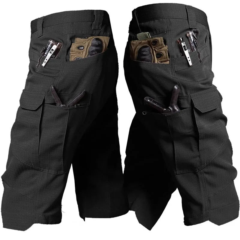 Summer Tactical Shorts Men Military Multi-pocket Wear-resistant Cargo Short Pants Outdoor Army Combat Waterproof Work Shorts