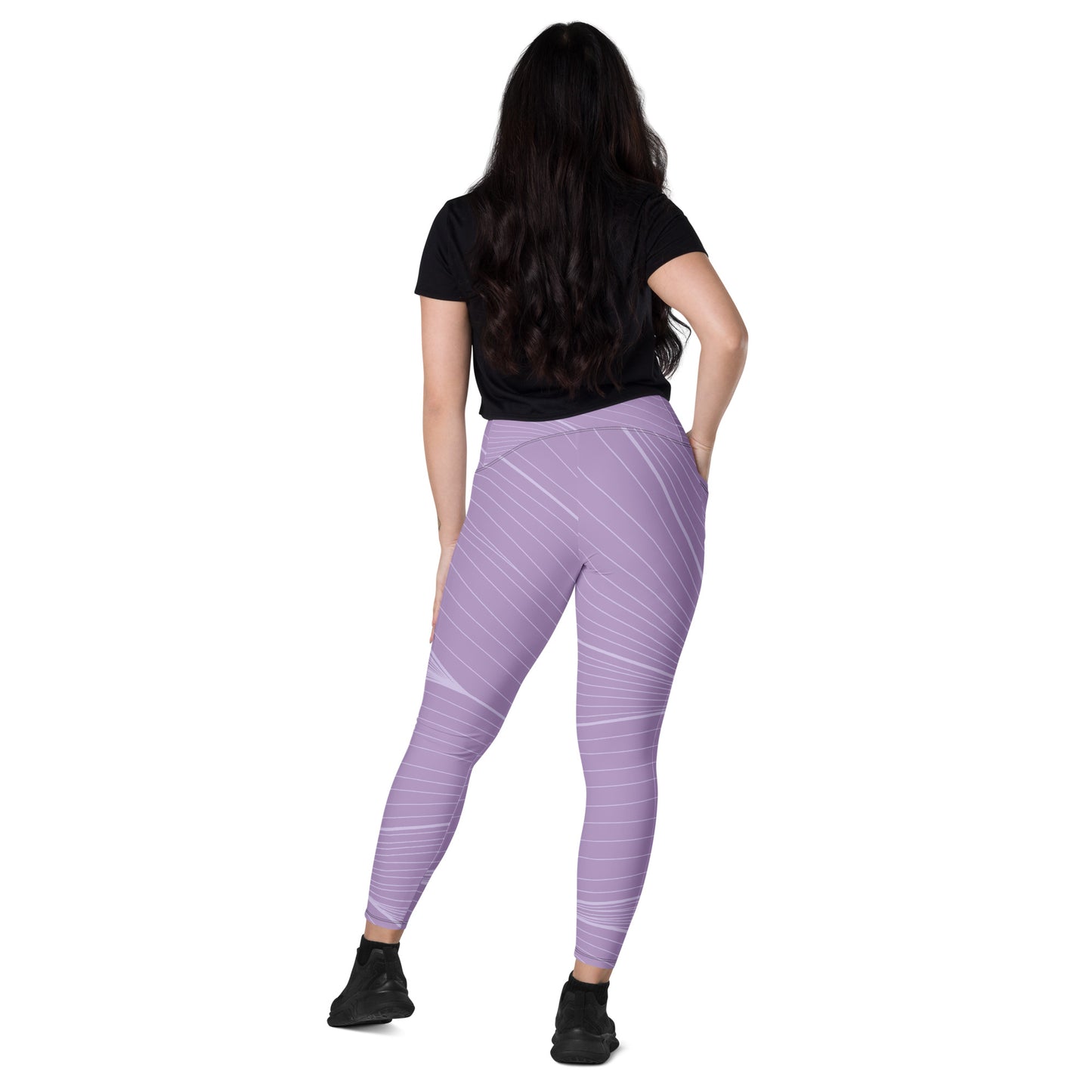 Leggins de cintura cruzada con bolsillos