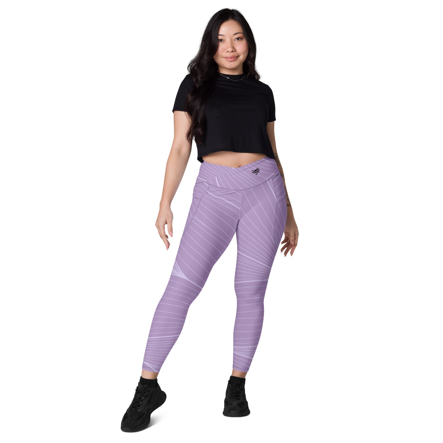 Leggins de cintura cruzada con bolsillos