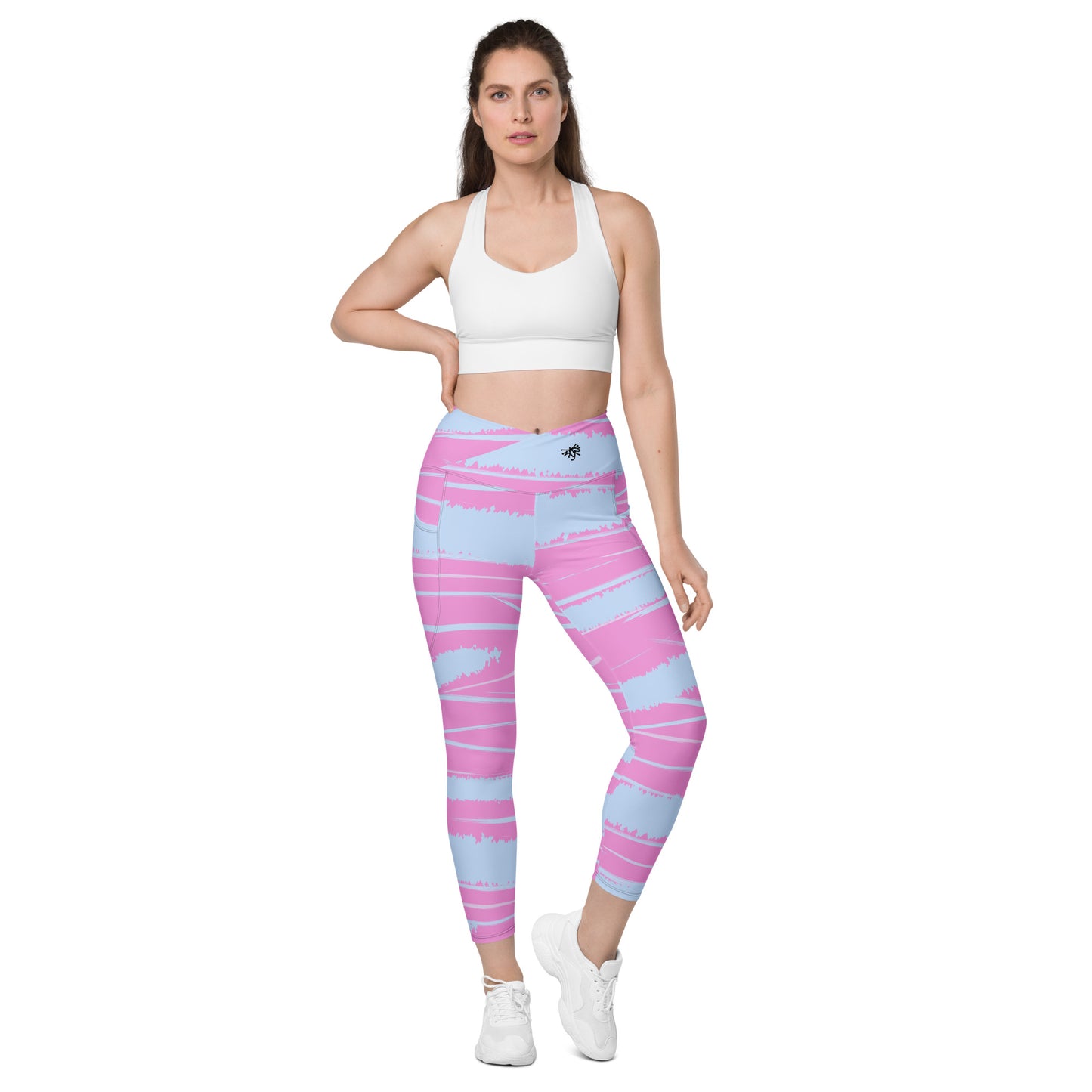 Leggins de cintura cruzada con bolsillos