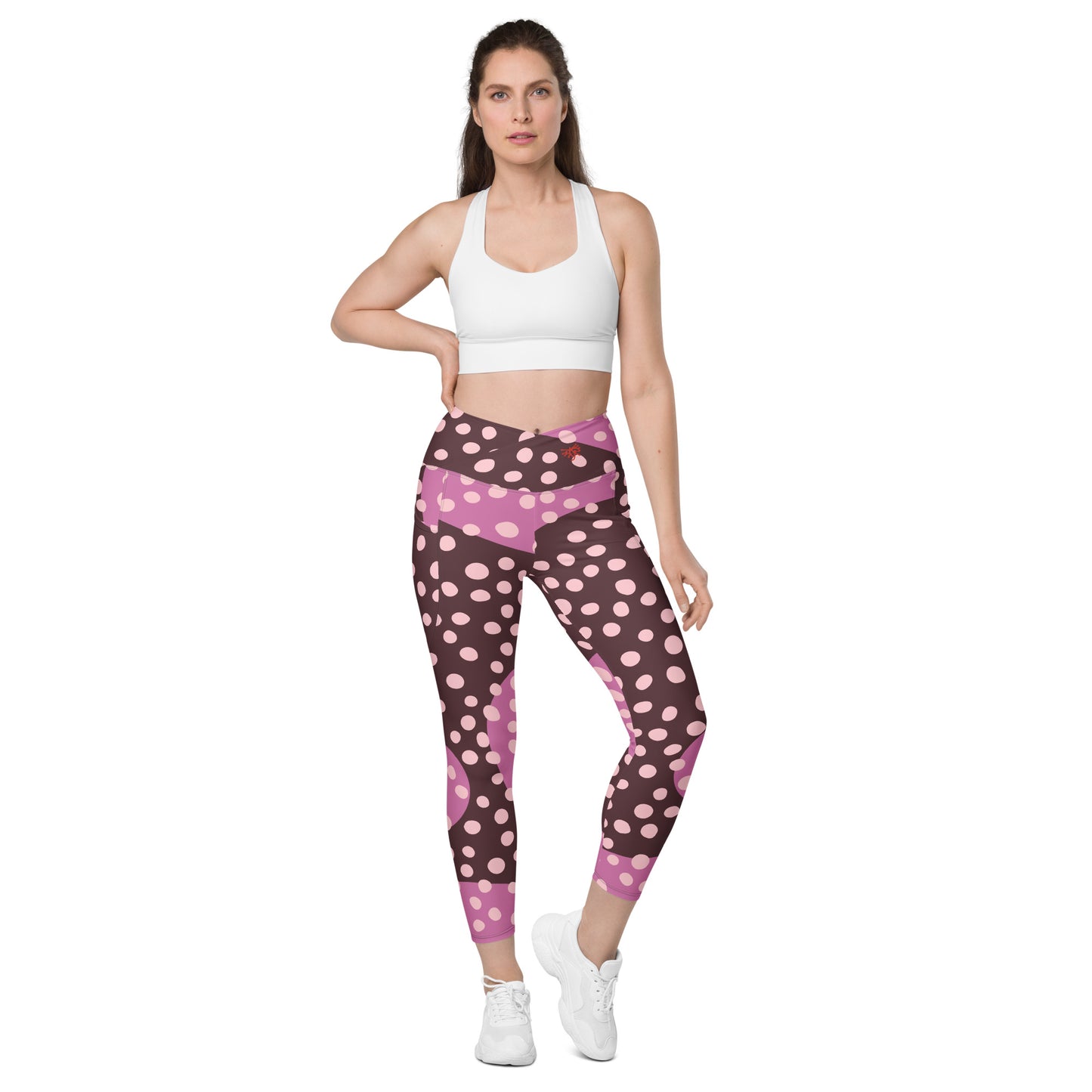 Leggins de cintura cruzada con bolsillos