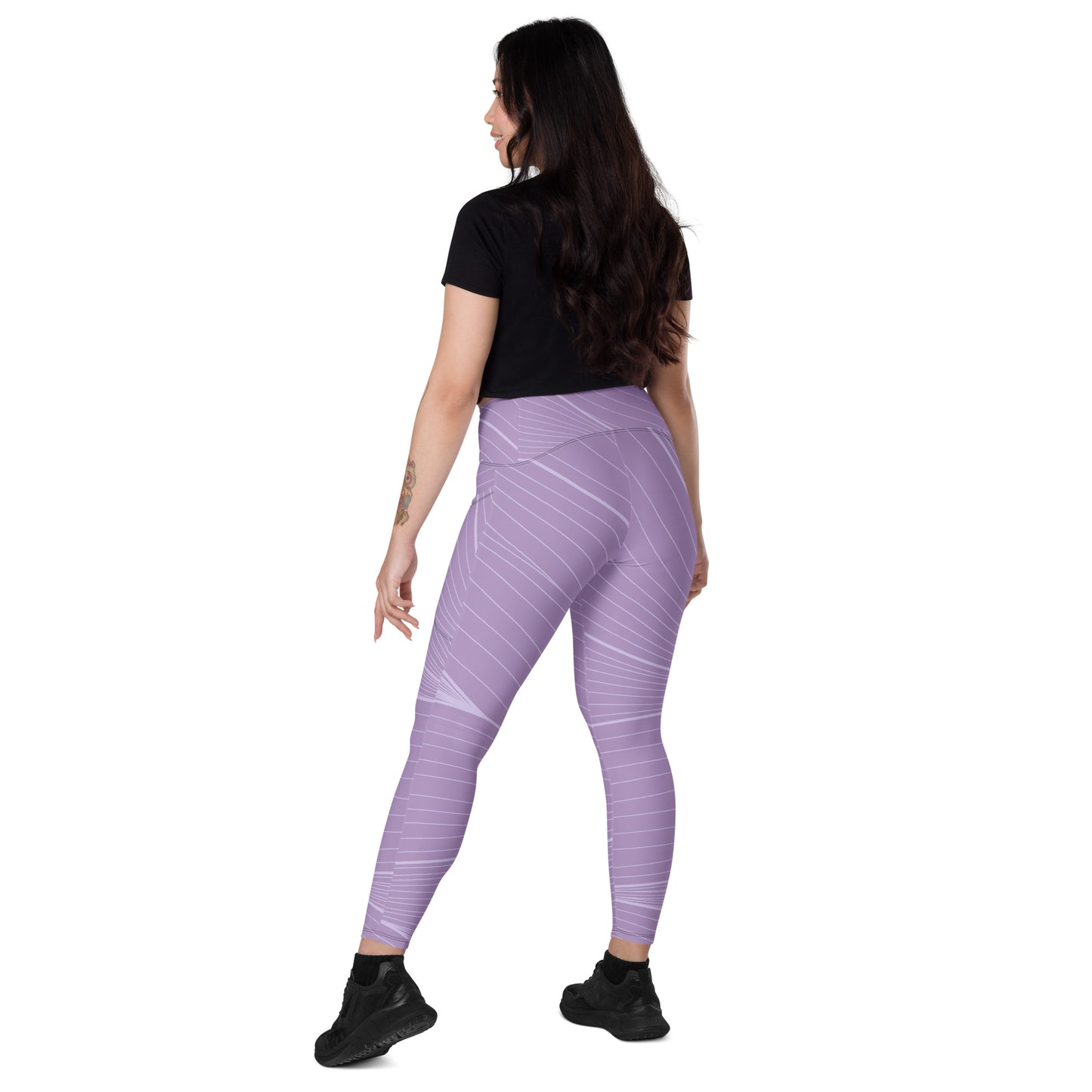 Leggins de cintura cruzada con bolsillos