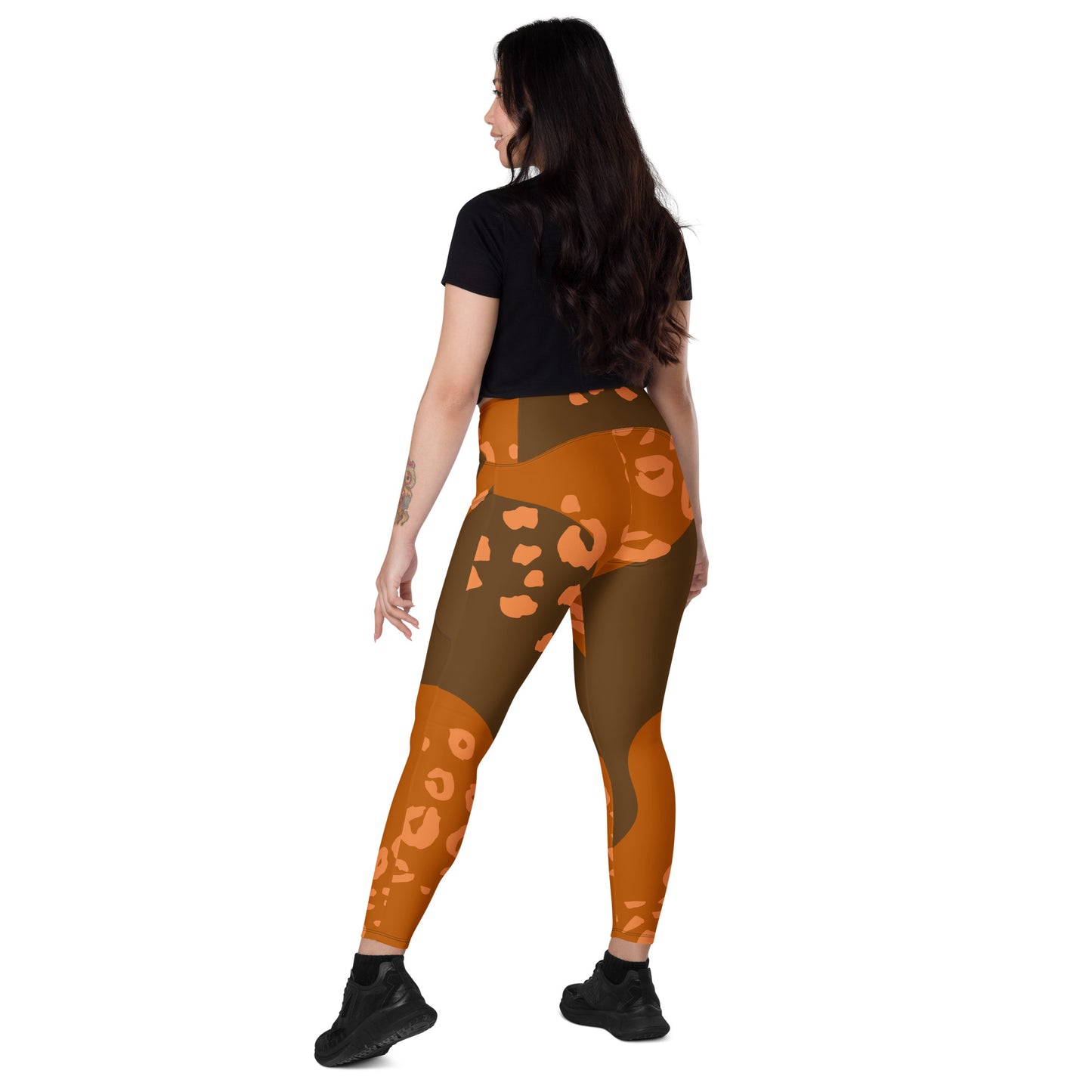 Leggins de cintura cruzada con bolsillos