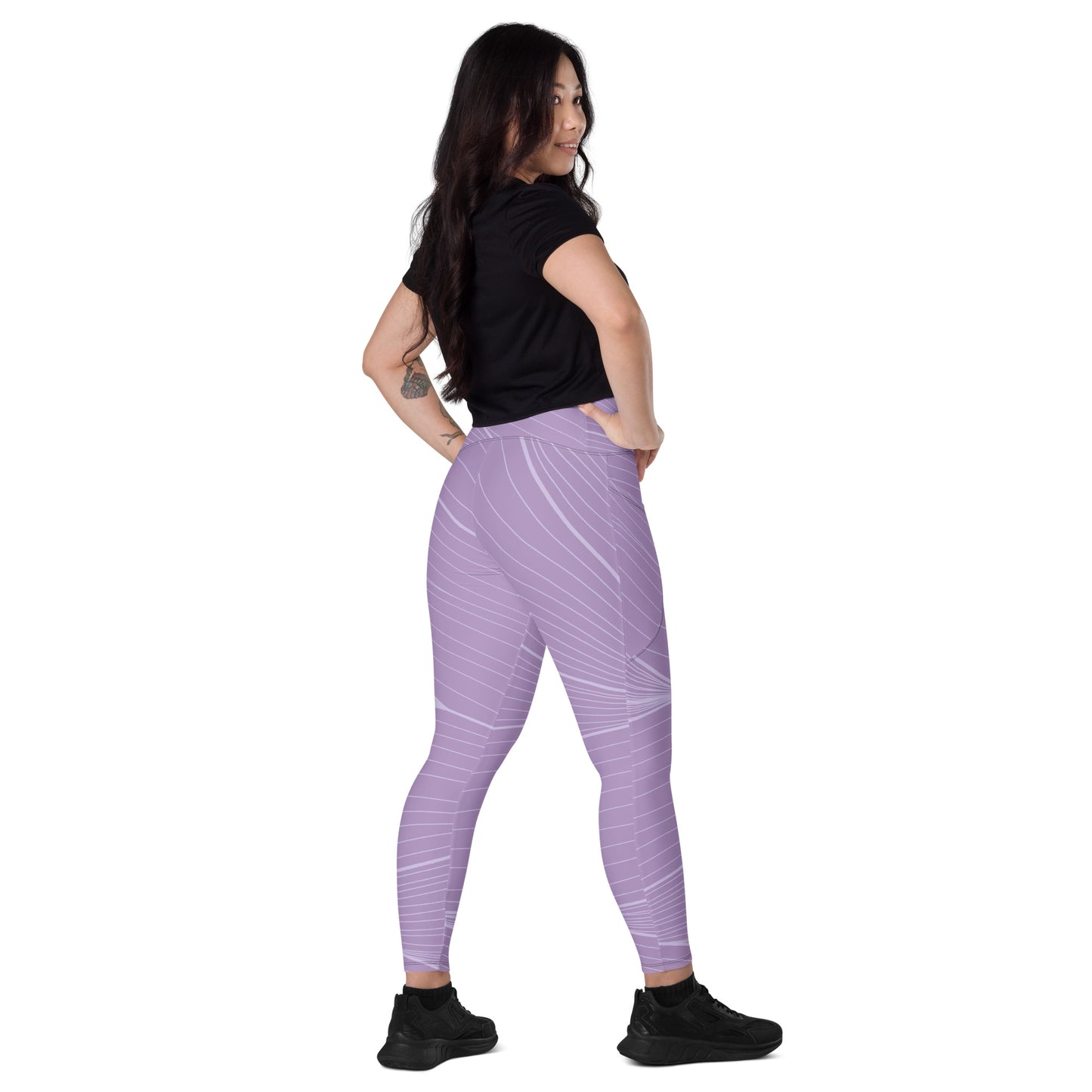 Leggins de cintura cruzada con bolsillos