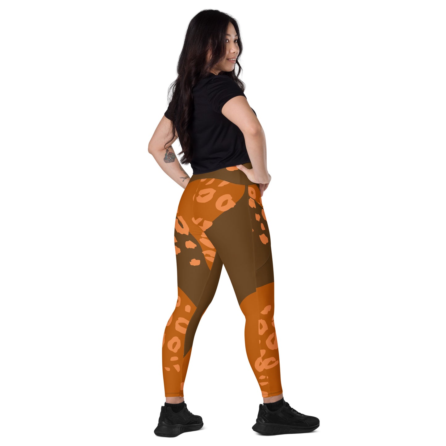 Leggins de cintura cruzada con bolsillos