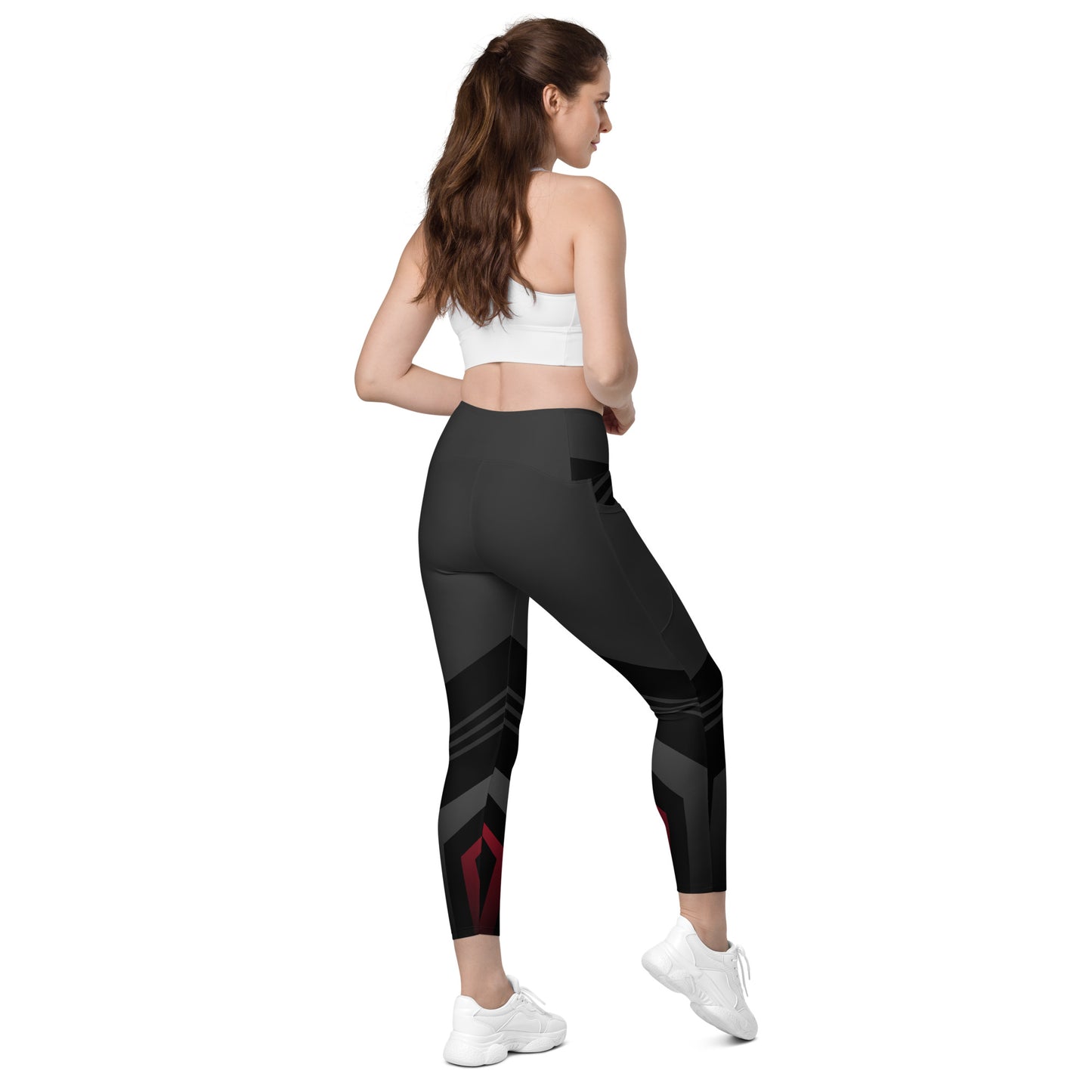 Leggins de cintura cruzada con bolsillos