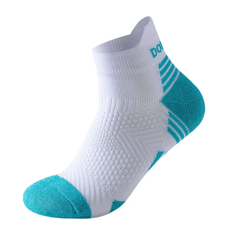 Professional Marathon Running Sock Men Women Sports Fitness Thickened Cushioned Short Tube Low Cut Boat Ankle Socks Professiona