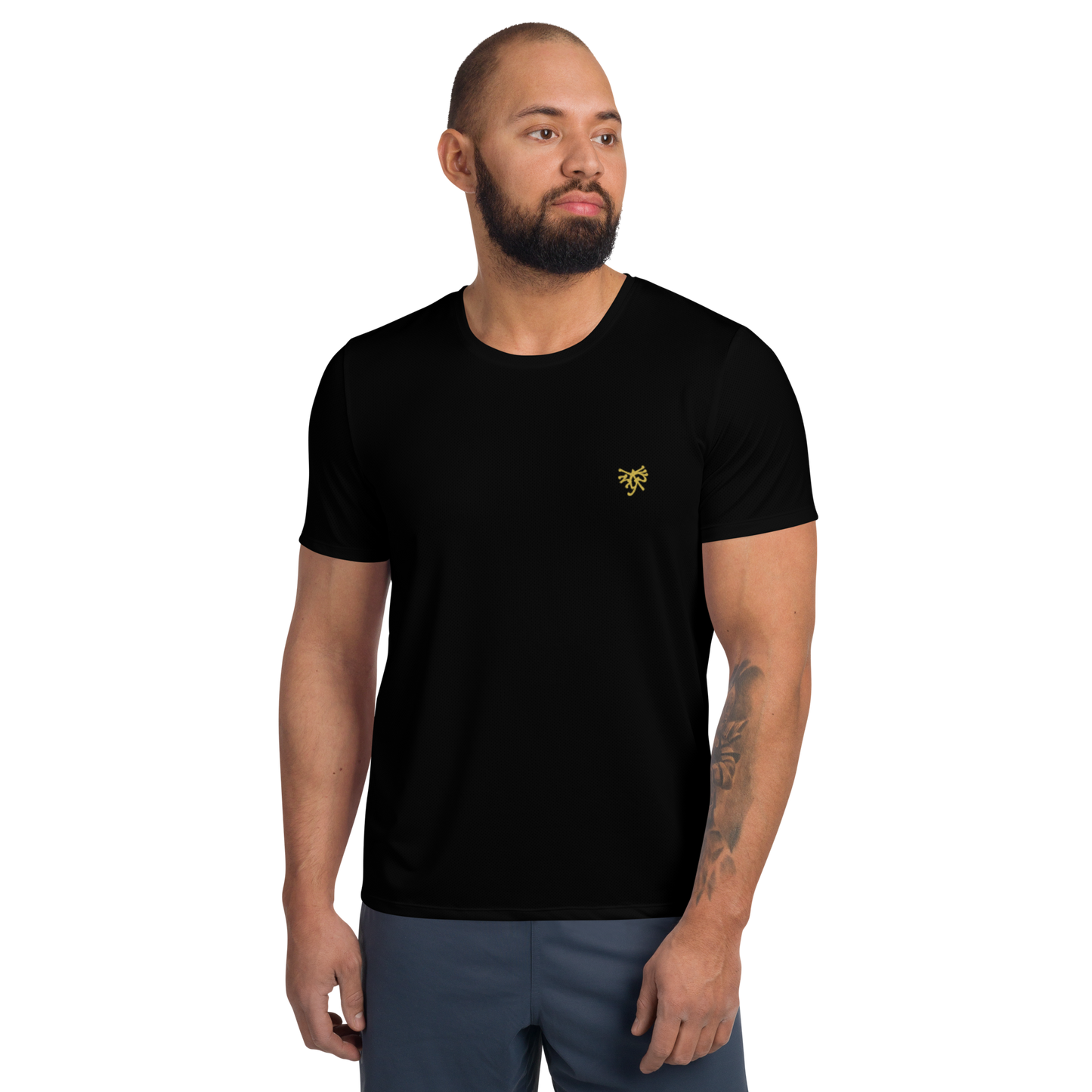 camiseta deportiva hombre negra