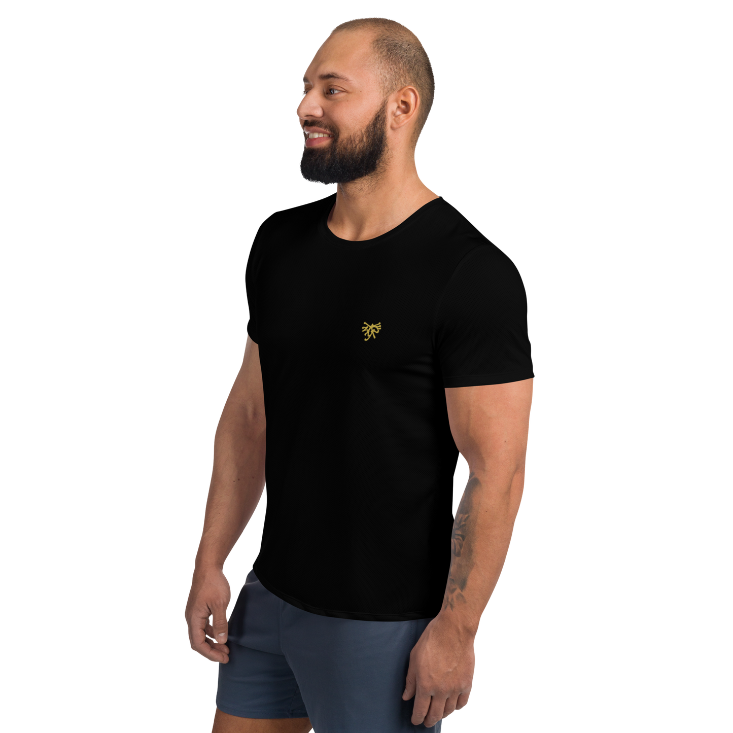 camiseta deportiva hombre negra