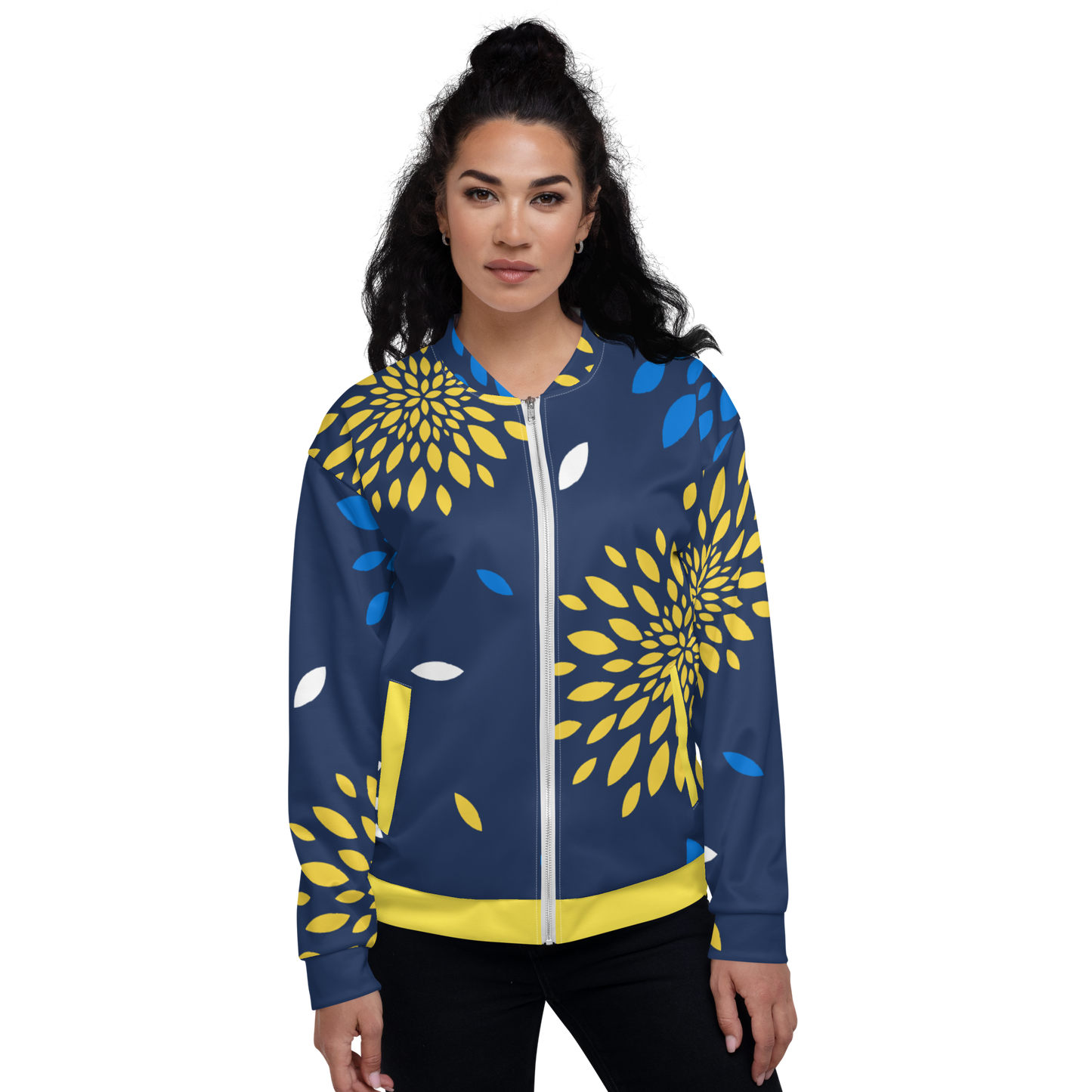 Chaqueta mujer bomber pétalos