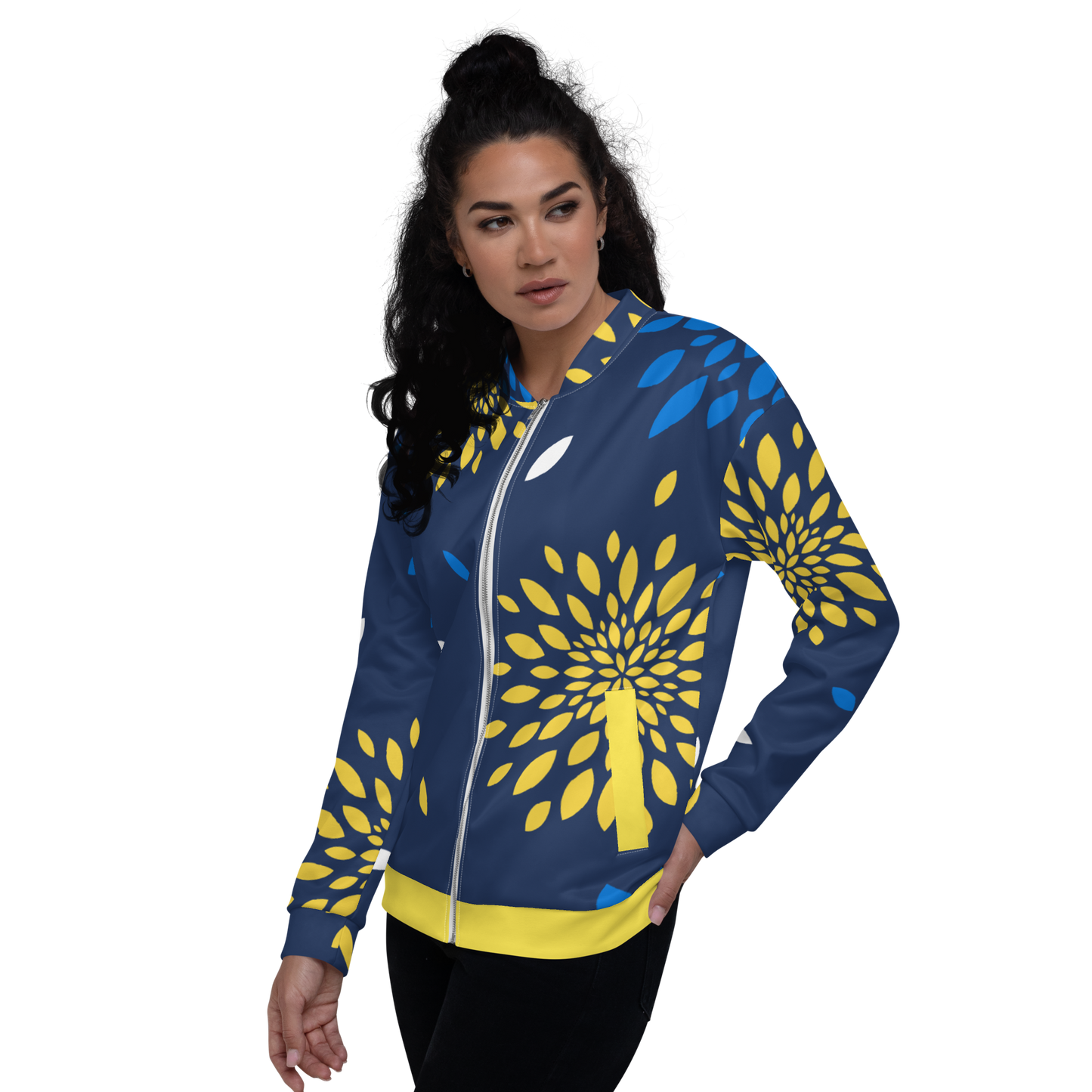 Chaqueta mujer bomber pétalos