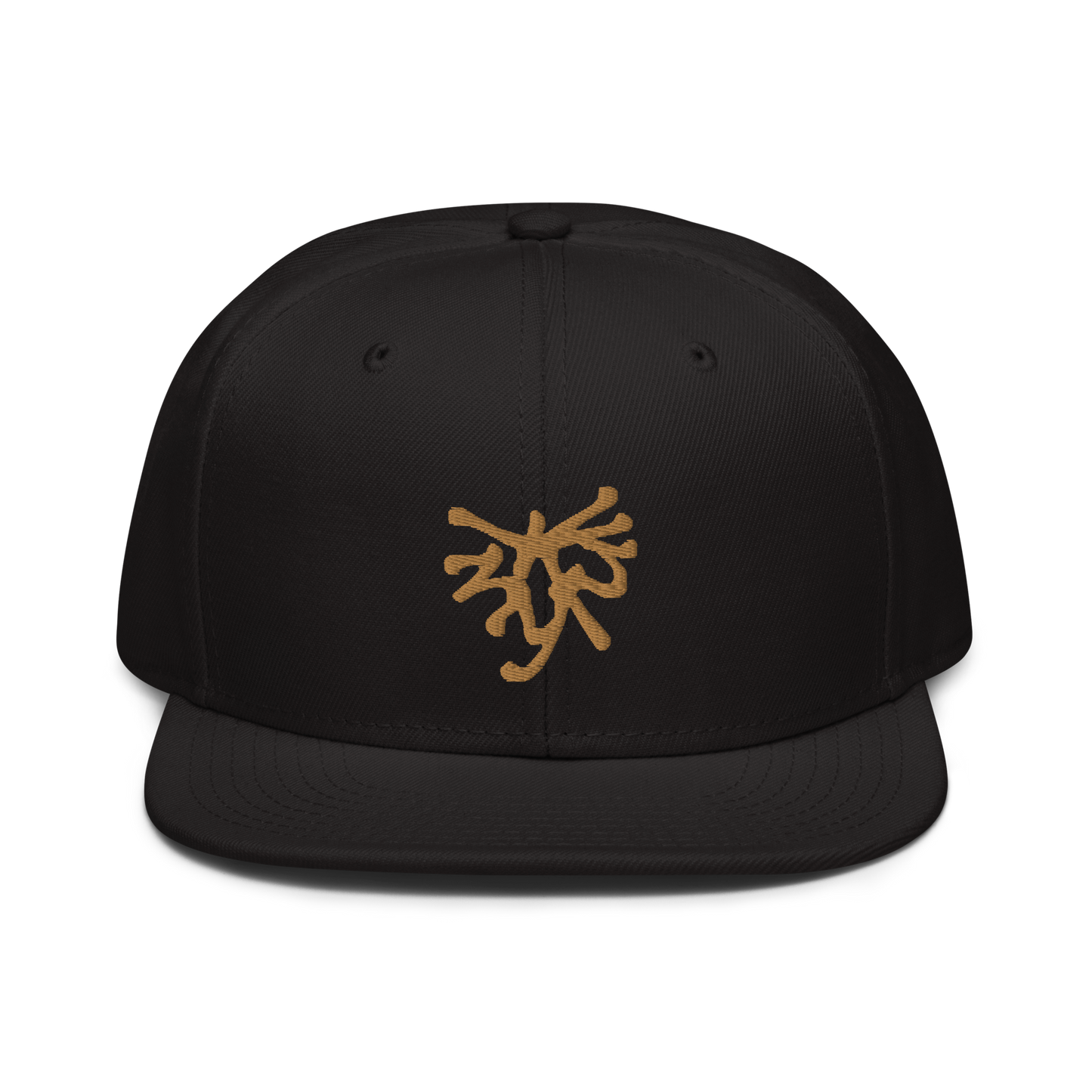 Gorra snap Tinyfull negra bordado oro