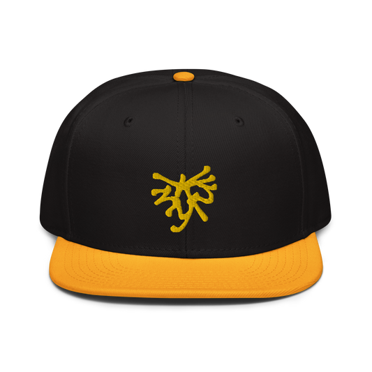 Gorra snap Tinyfull negra amarilla con bordado amarillo