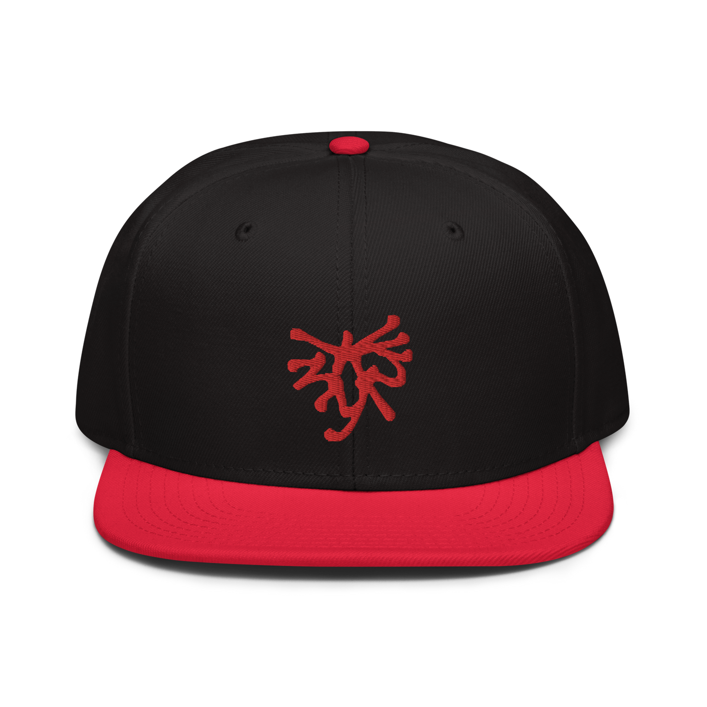 Gorra snap Tinyfull roja y negra bordado rojo