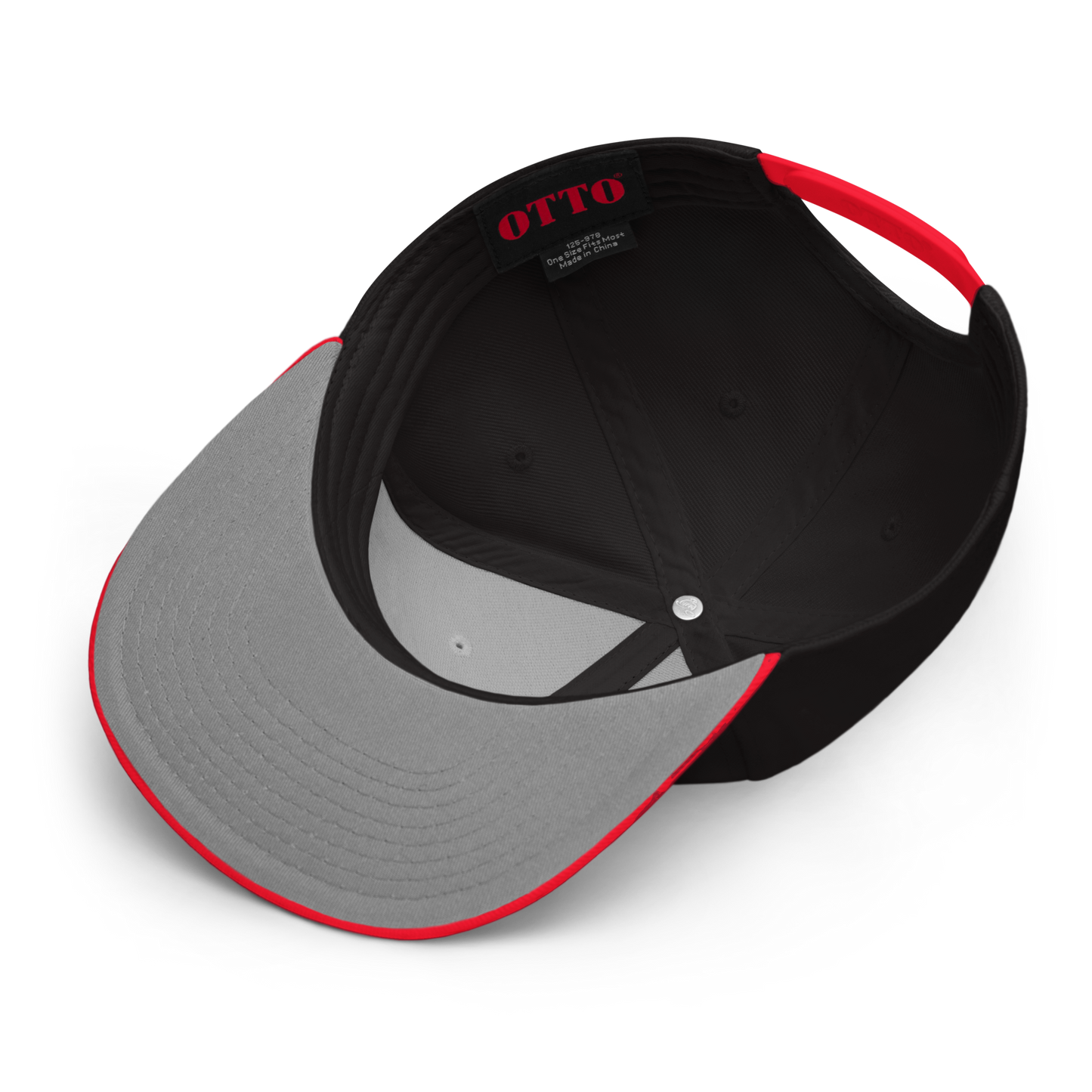 Gorra snap Tinyfull roja y negra bordado rojo